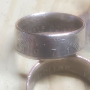 1971 half dollar coin ring sz12